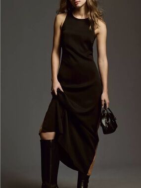 Maeve Colorblock Twist Back  Midi Dress